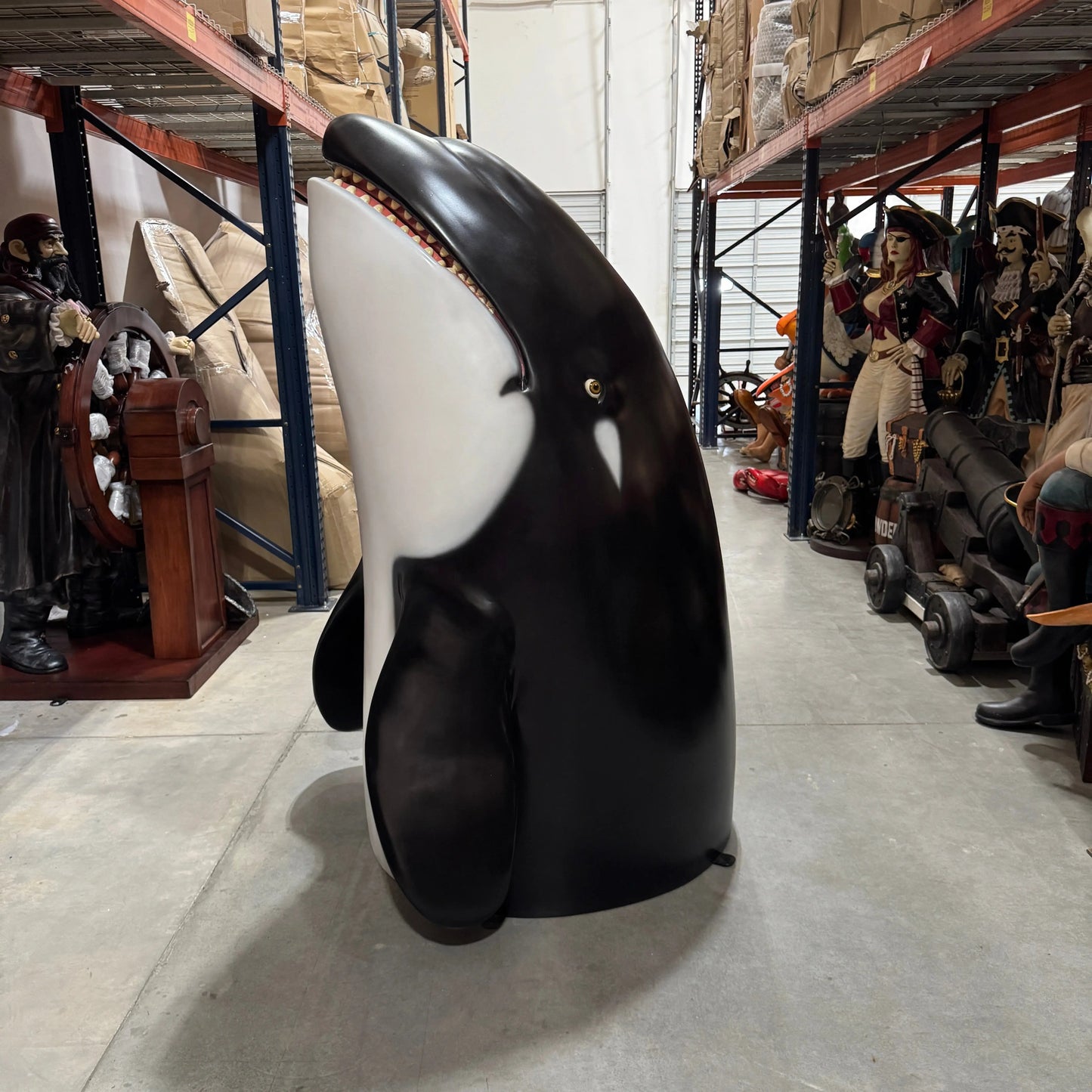 Breaching Orca Killer Whale Statue A0900-150004-H