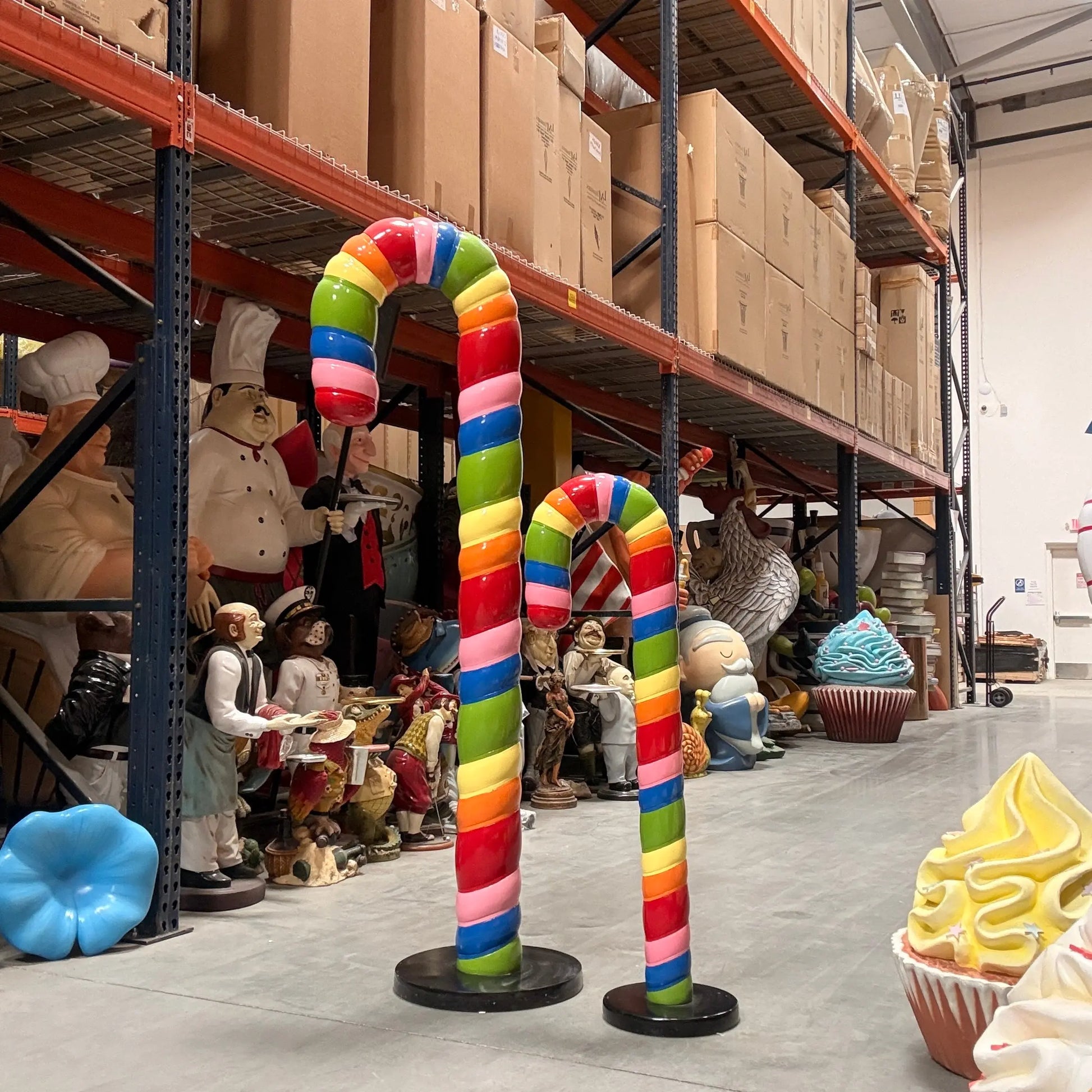 Large Rainbow Cushion Candy Cane Statue S0287RB-150009-H