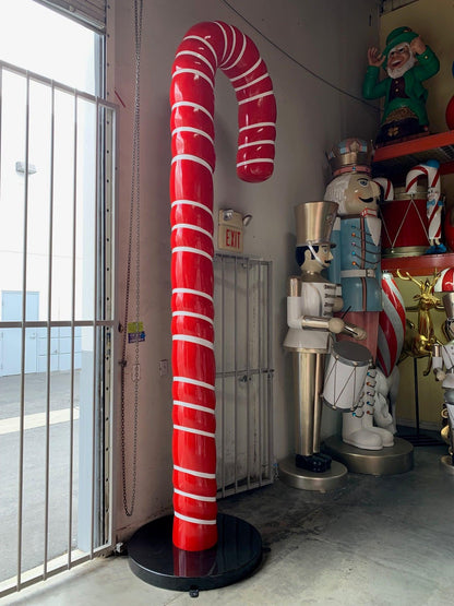 Jumbo Red Cushion Candy Cane Statue