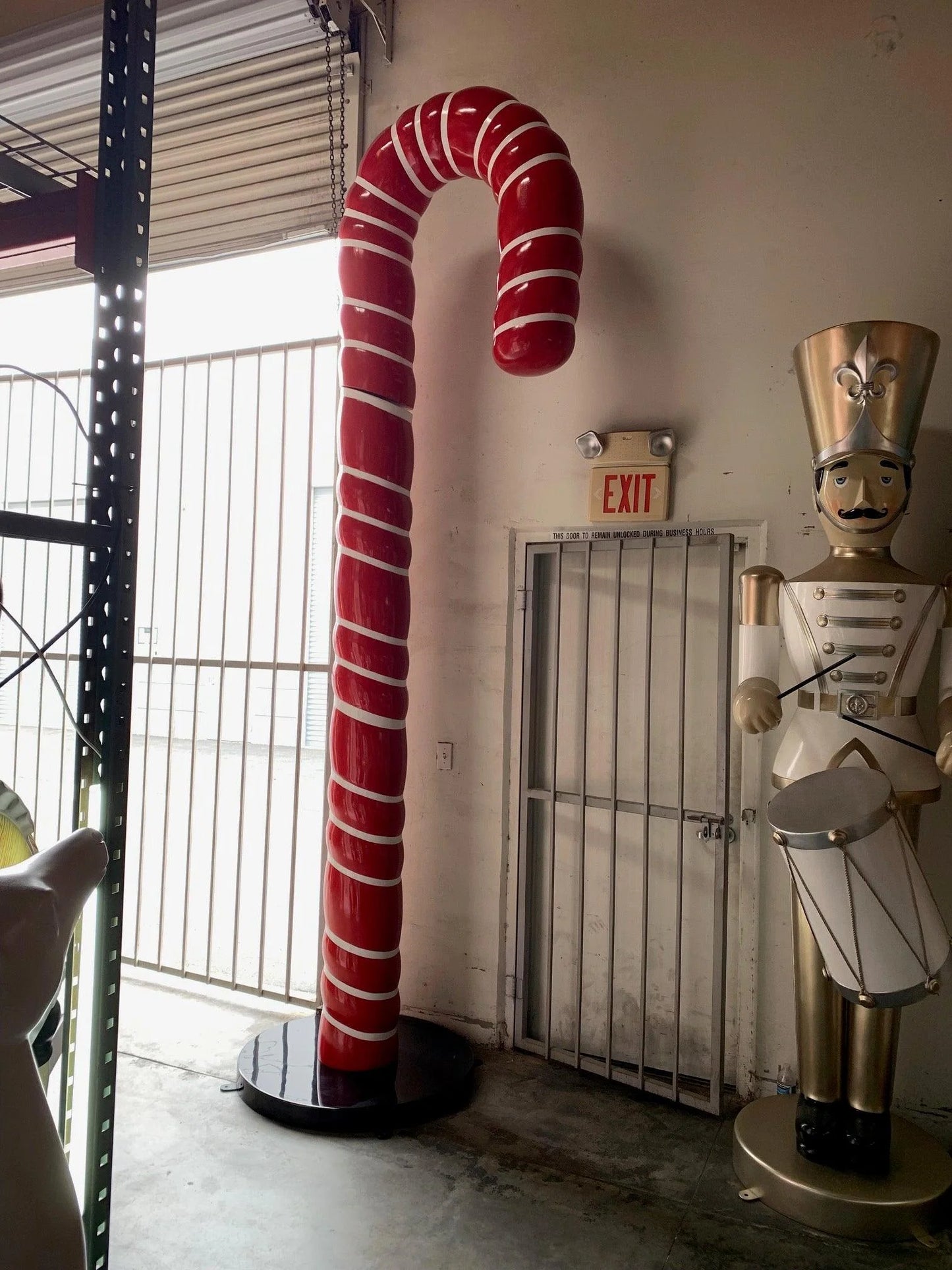 Jumbo Red Cushion Candy Cane Statue
