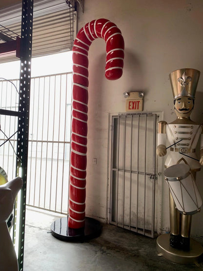 Jumbo Red Cushion Candy Cane Statue