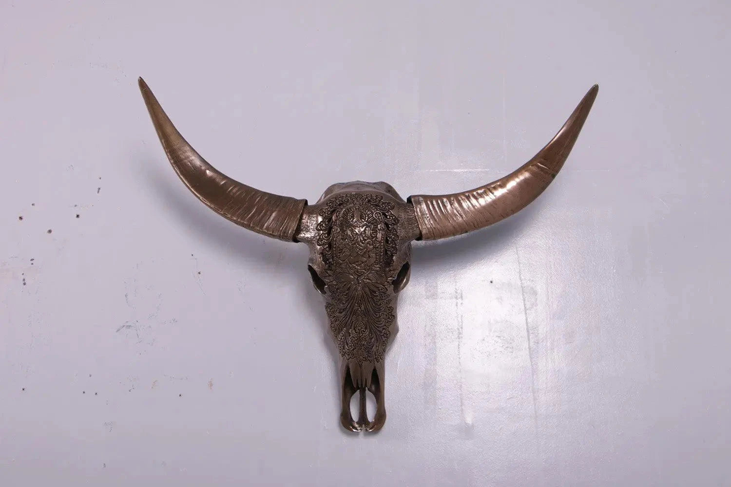 Bronze Bull Skull Life Size Statue A0611B-15053-H