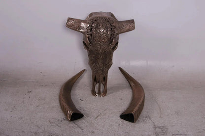 Bronze Bull Skull Life Size Statue A0611B-15053-H