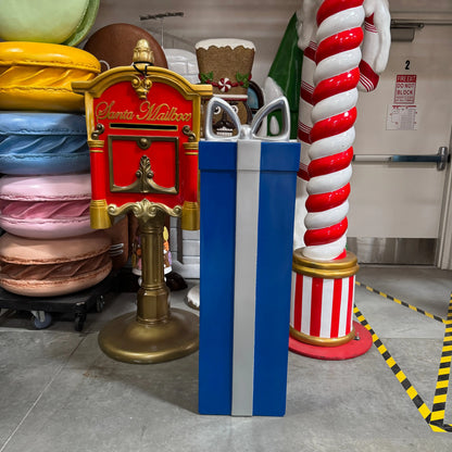 Blue Present With Ribbon Statue S0192-150240-H