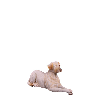 Tan Laying Labrador Life Size Statue