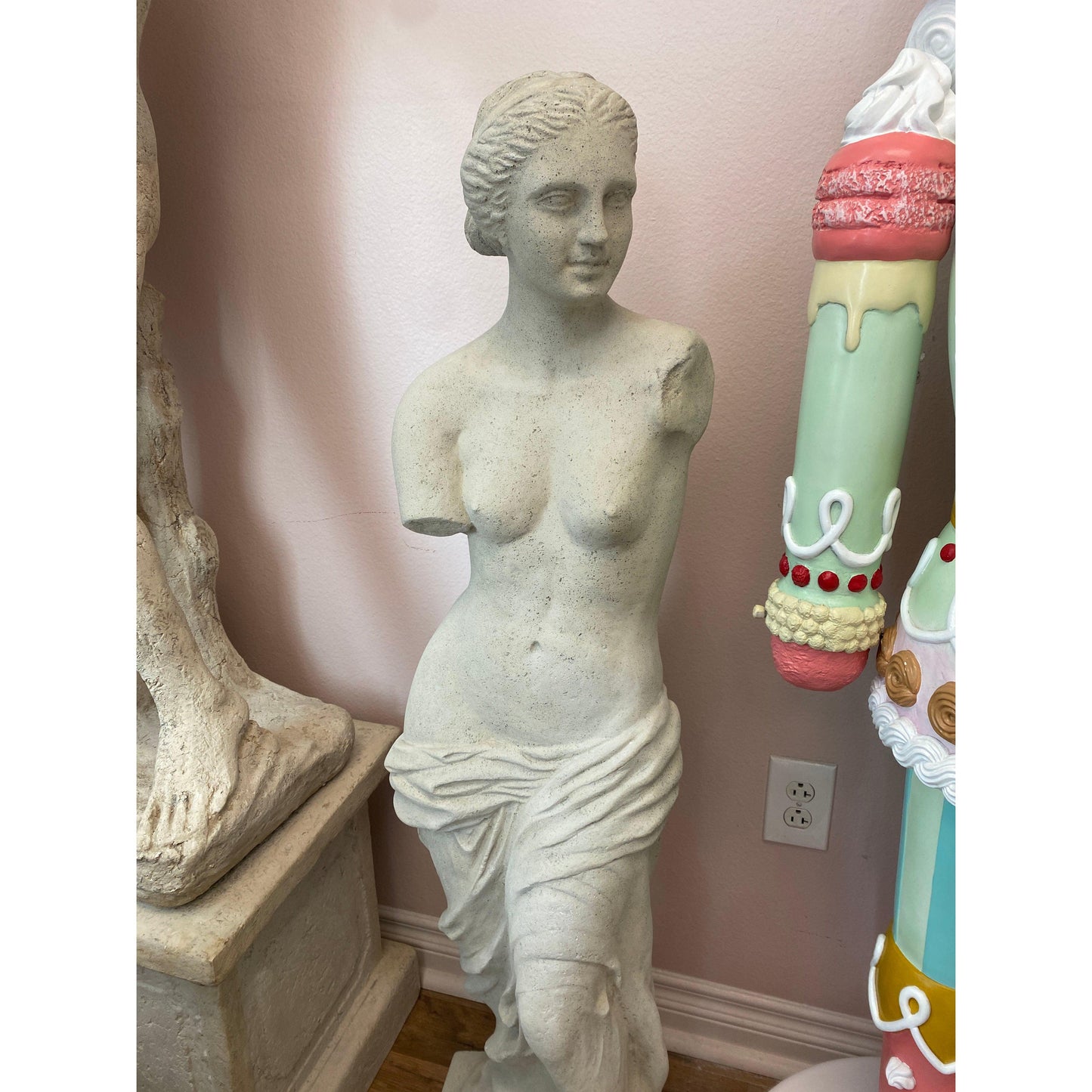 Stone Venus De Milo Statue - LM Treasures Prop Rentals 