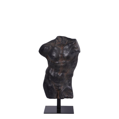 Aged Black Andrea Stone Torso Statue