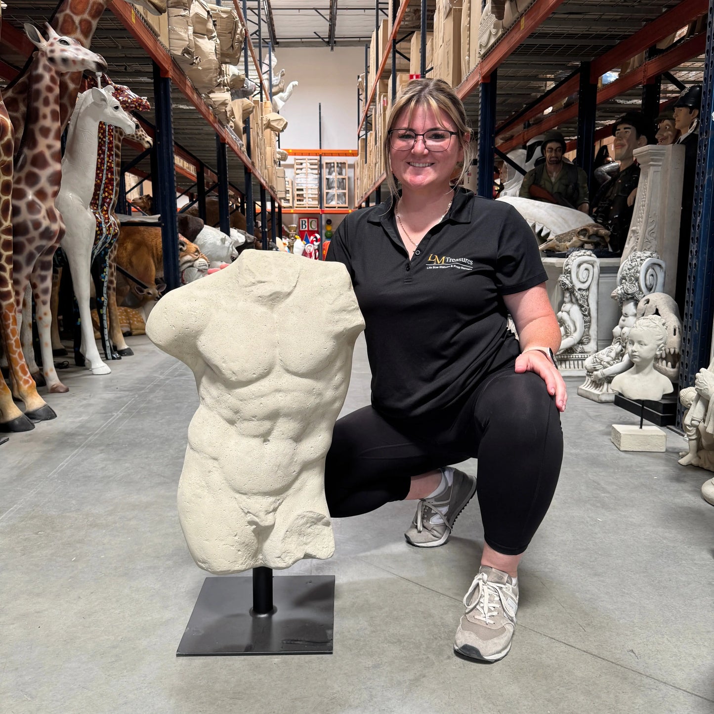 Andrea Stone Torso Statue M0125-150277-H
