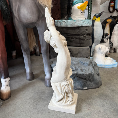 Cupid With Cornucopia Stone Statue
