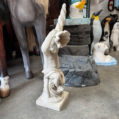 Cupid With Cornucopia Stone Statue