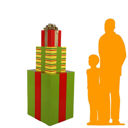 Stacked Gifts Over Sized Statue