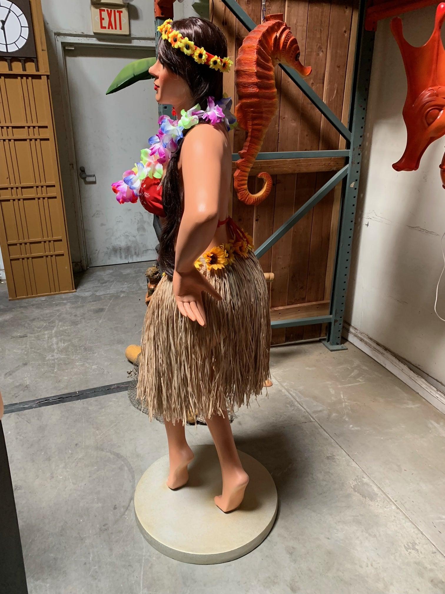 Hula Girl Hawaiian Life Size Statue - LM Treasures Prop Rentals 