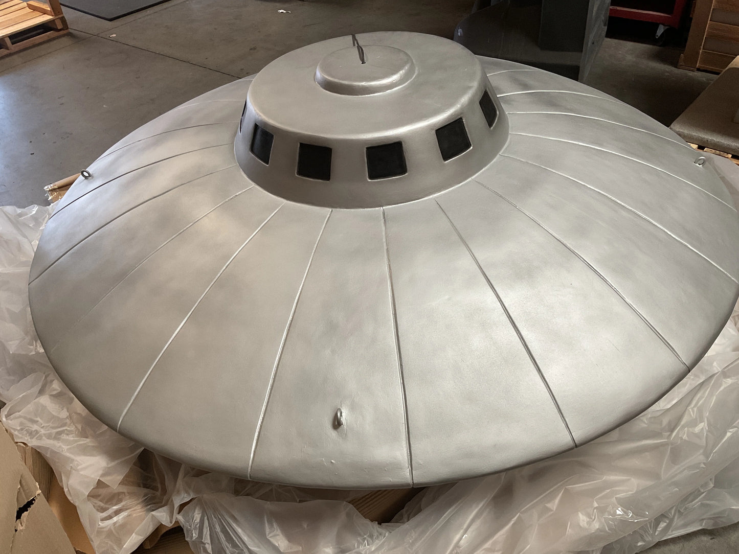 Large Hanging Alien Space Ship UFO Statue