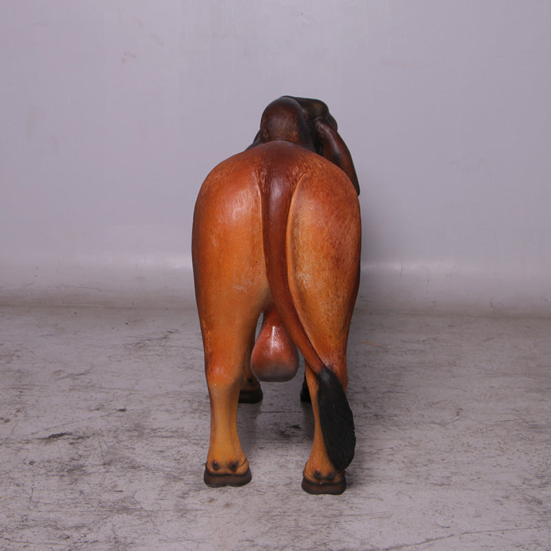 Brown Young Brahman Bull Statue