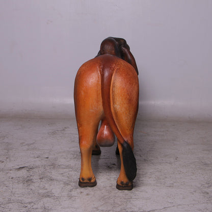 Brown Young Brahman Bull Statue
