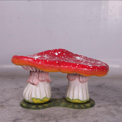 Red Double Mushroom Stool Statue