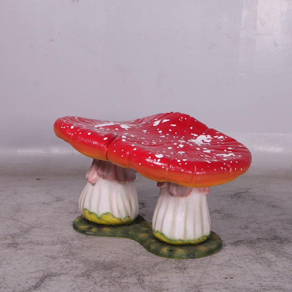 Red Double Mushroom Stool Statue