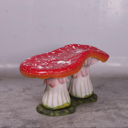 Red Double Mushroom Stool Statue