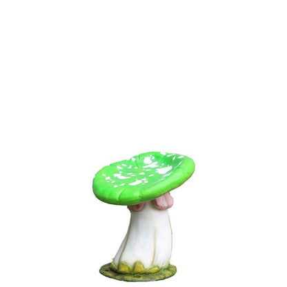 Green Slanted Mushroom Stool Statue