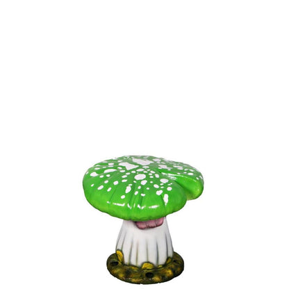 Green Split Mushroom Stool Statue