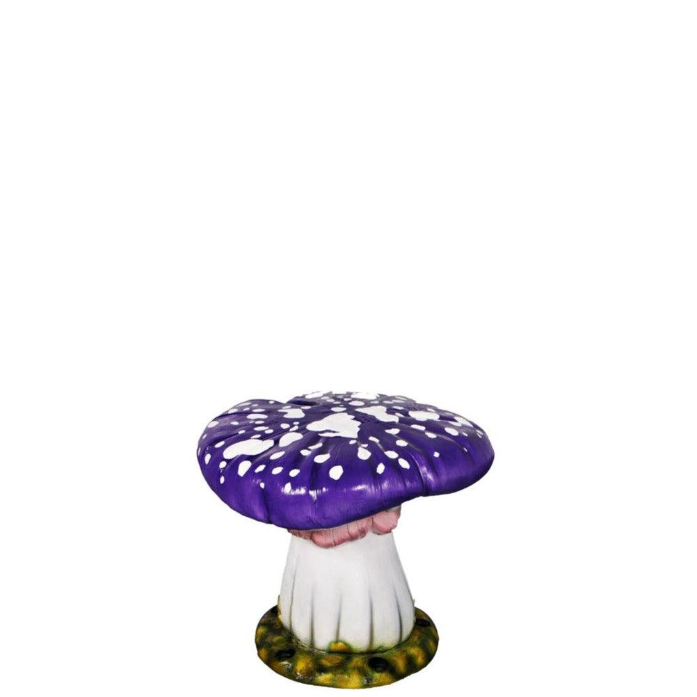 Purple Split Mushroom Stool Statue