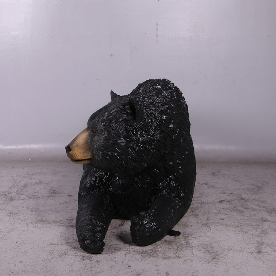 Black Bear Bench Statue