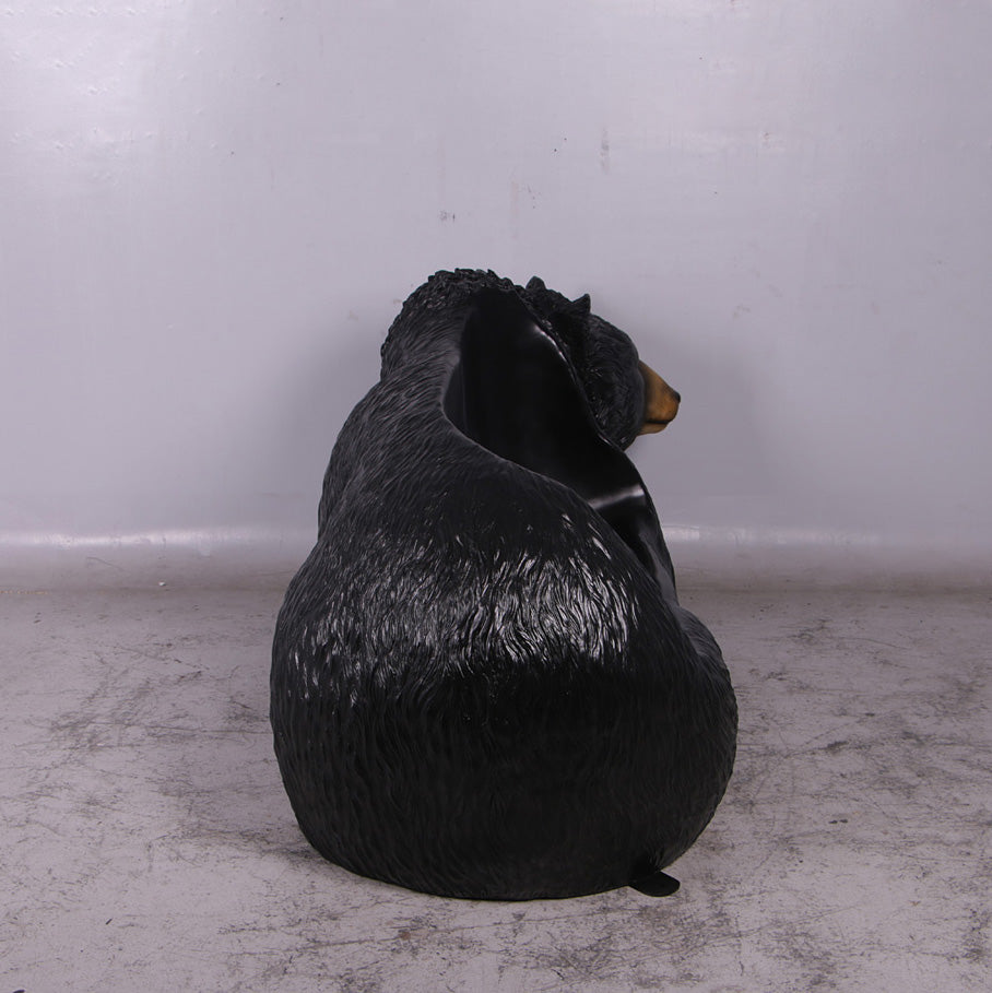 Black Bear Bench Statue