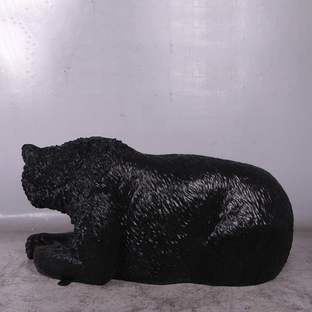 Black Bear Bench Statue