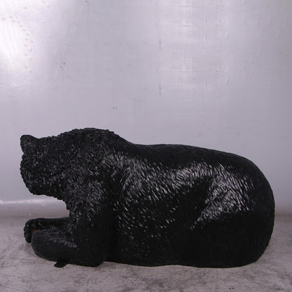 Black Bear Bench Statue
