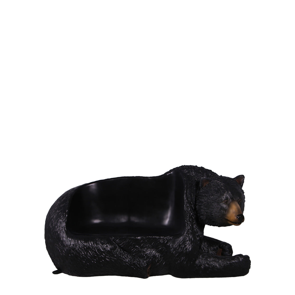 Black Bear Bench Statue