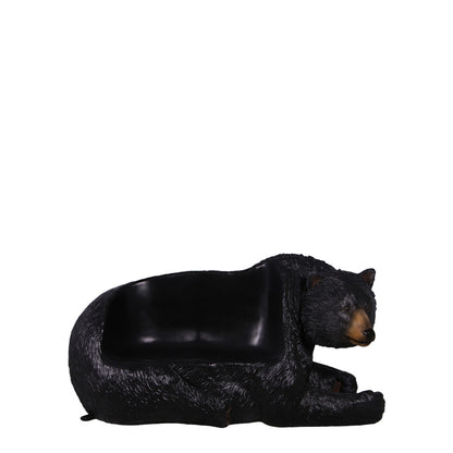 Black Bear Bench Statue