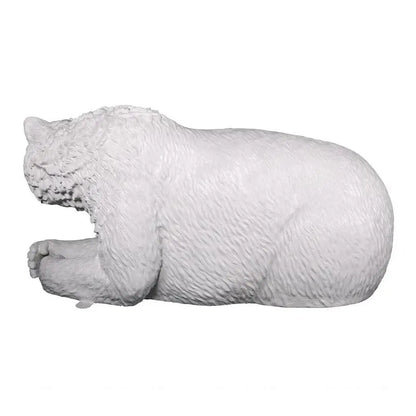 Laying Polar Bear Bench Statue A0891G-160017-H