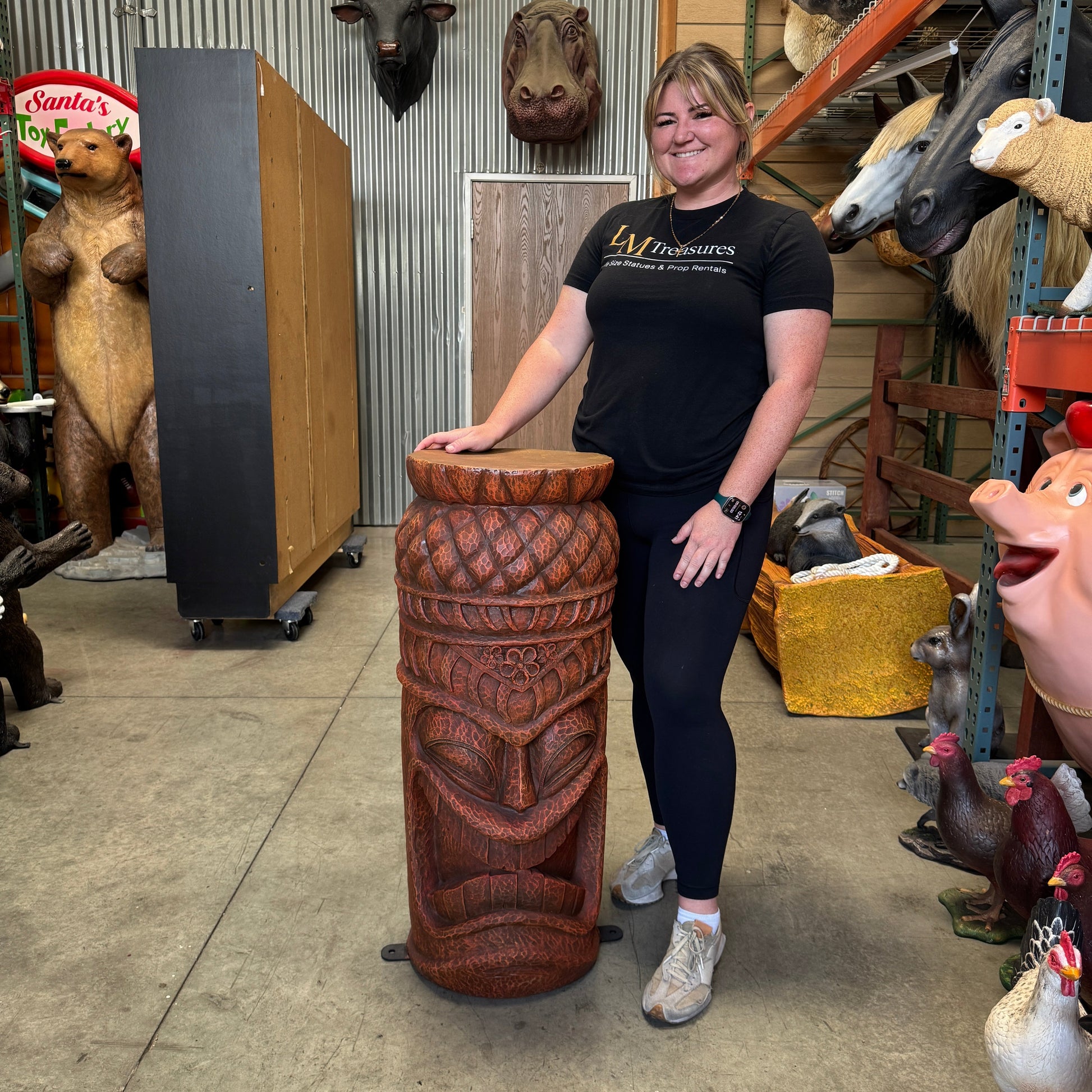 Grand Island Tiki Totem Console Statue M0244-160020-H