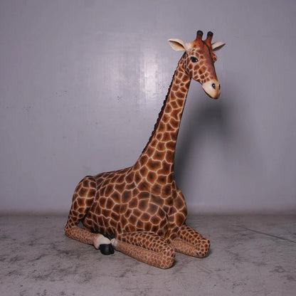 Large Laying Giraffe Statue