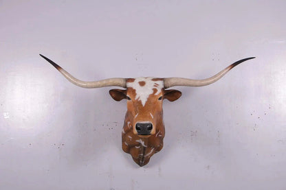 Texas Long Horn Head Life Size Statue A0542-160122-H