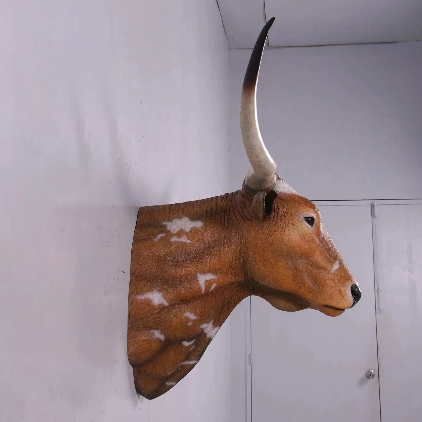 Texas Long Horn Head Life Size Statue A0542-160122-H