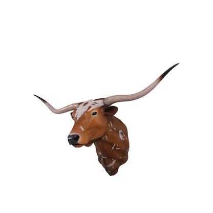 Texas Long Horn Head Life Size Statue A0542-160122-H