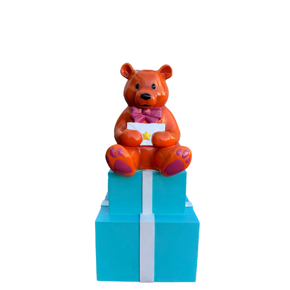 Blue Presents with Bear Statue S0116B-160125-H