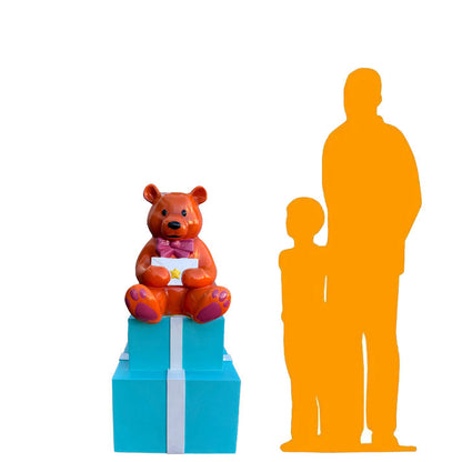 Blue Presents with Bear Statue S0116B-160125-H