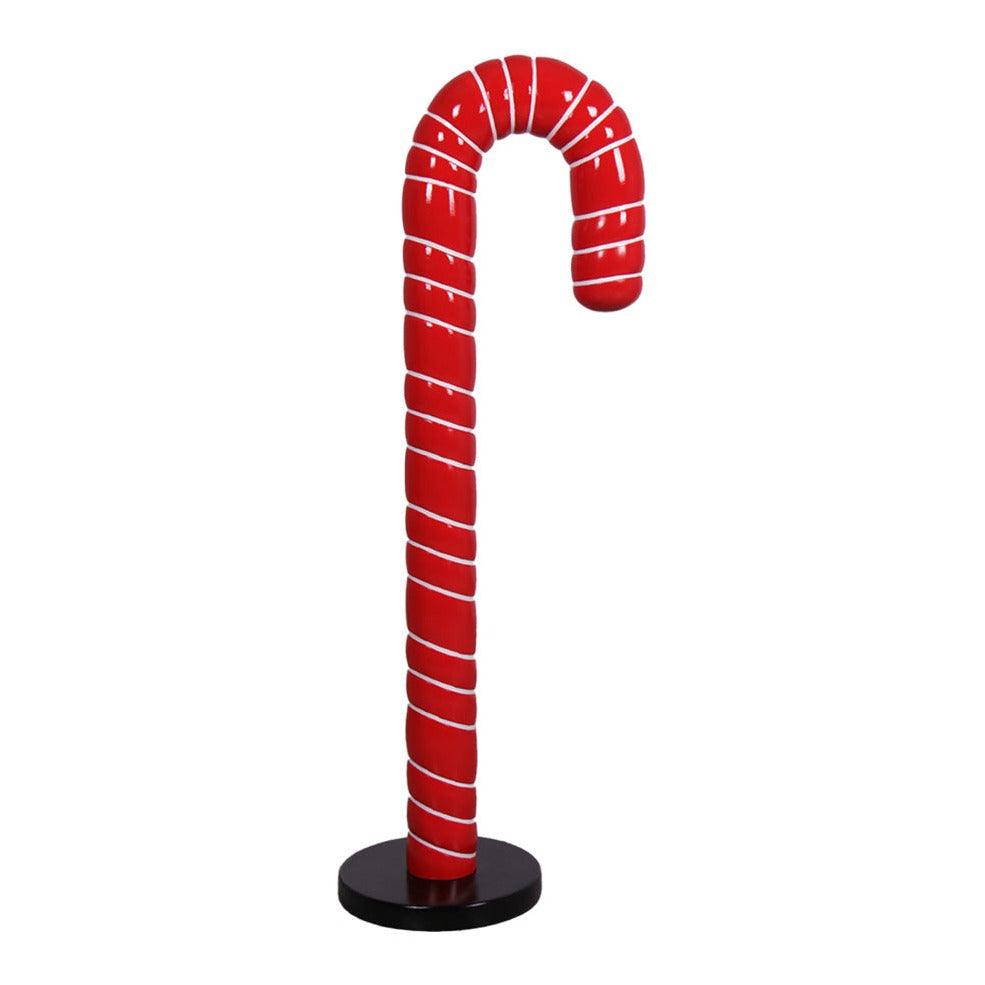 Large Red Cushion Candy Cane Statue