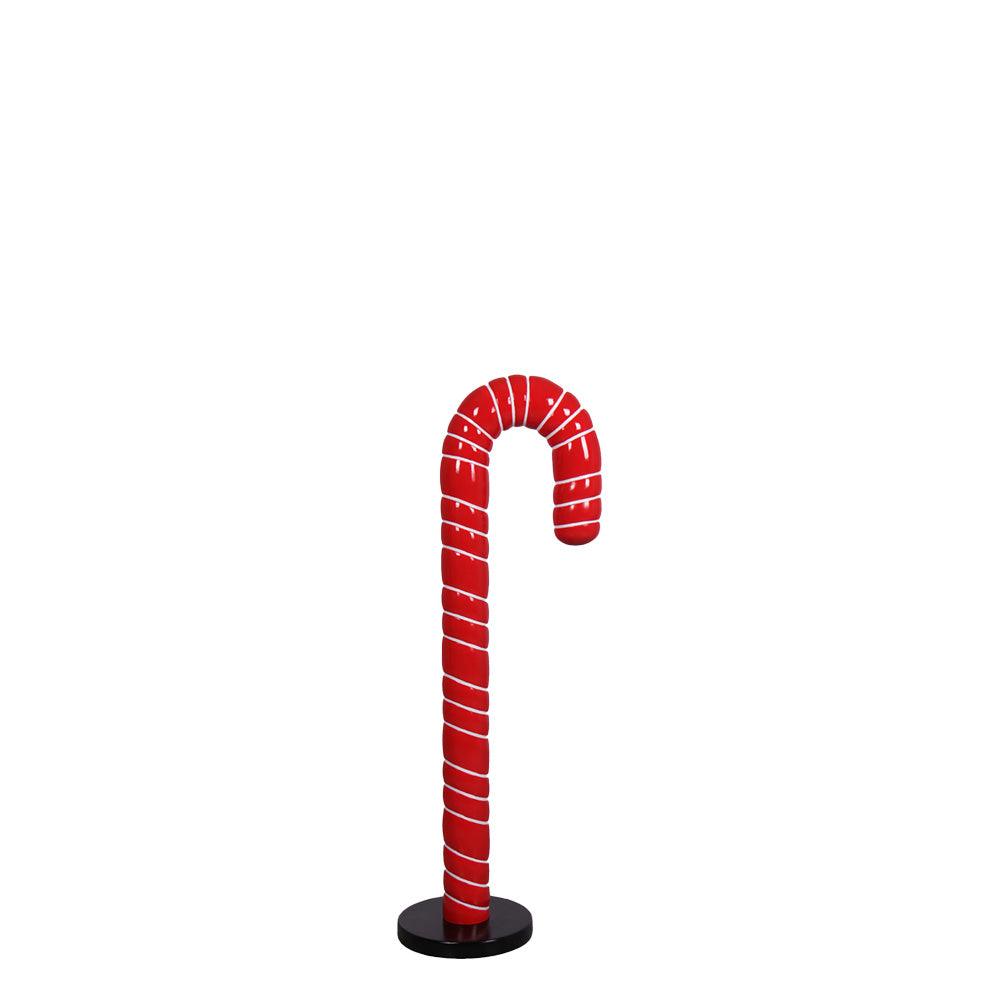 Small Red Cushion Candy Cane Statue - LM Treasures Prop Rentals 