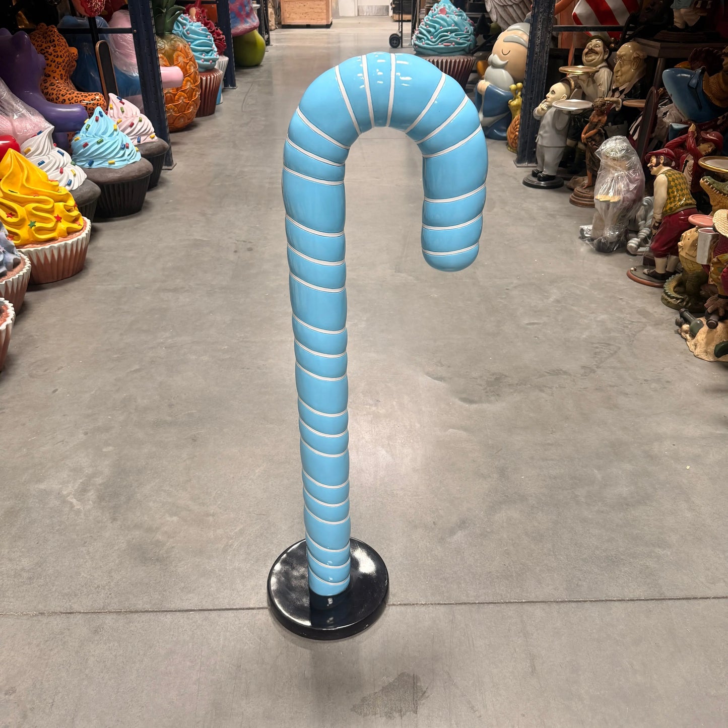 Small Blue Cushion Candy Cane Statue S0094B-160216-H