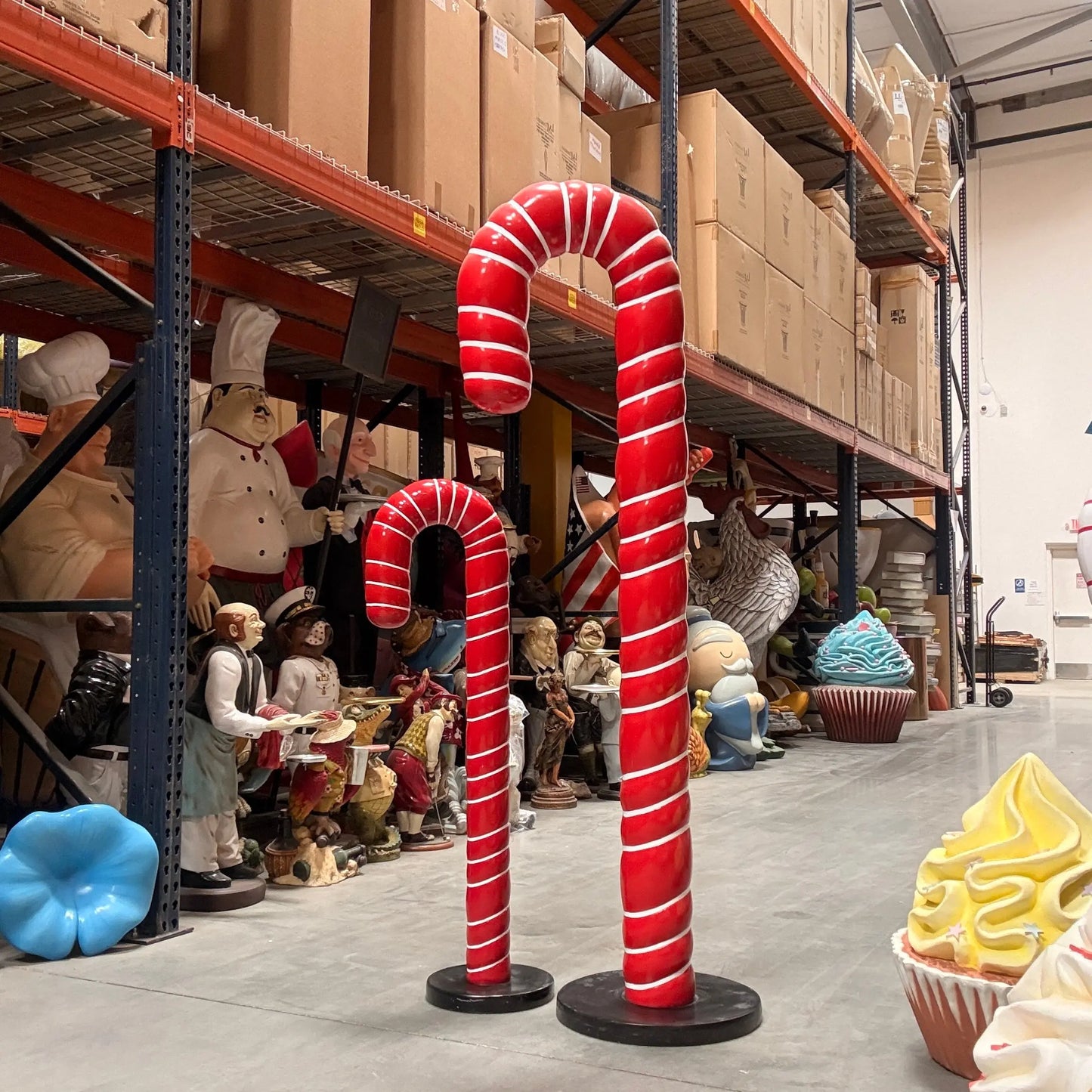 Small Red Cushion Candy Cane Statue S0094-160216-H