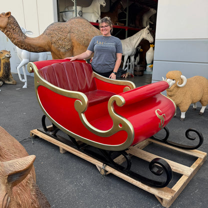 Santa's Sleigh Photo Op Over Sized Statue S0210-160264-H
