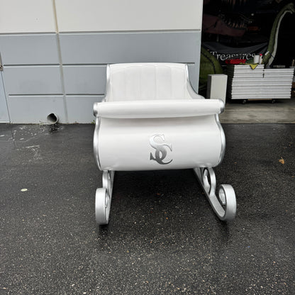White Santa's Sleigh Photo Op Statue S0210W-160264-H