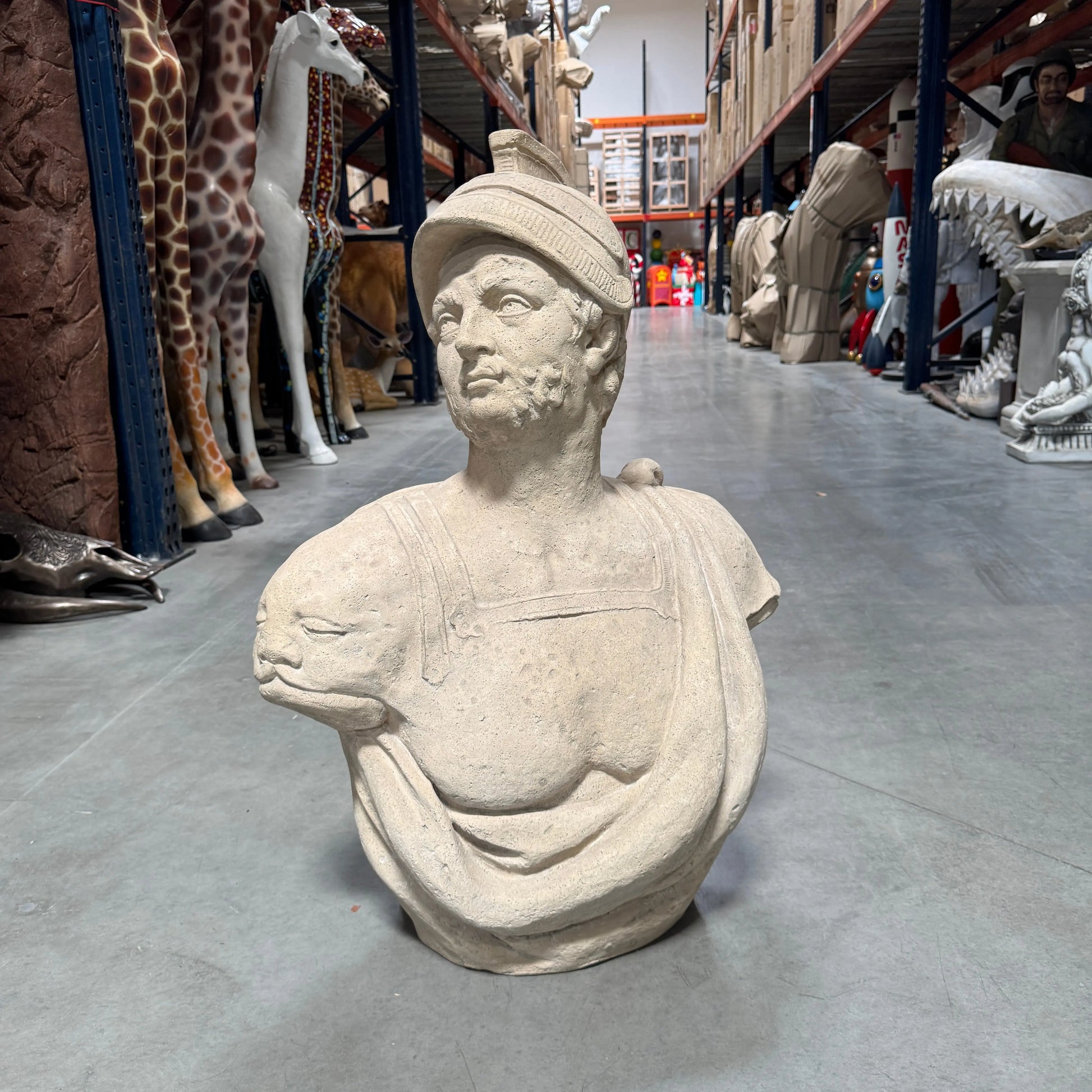 Mars Stone Bust Statue M0201-160272-H