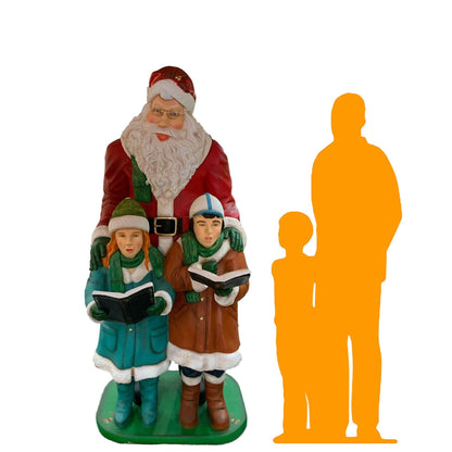 Santa Claus With Children Statue - LM Treasures Prop Rentals 