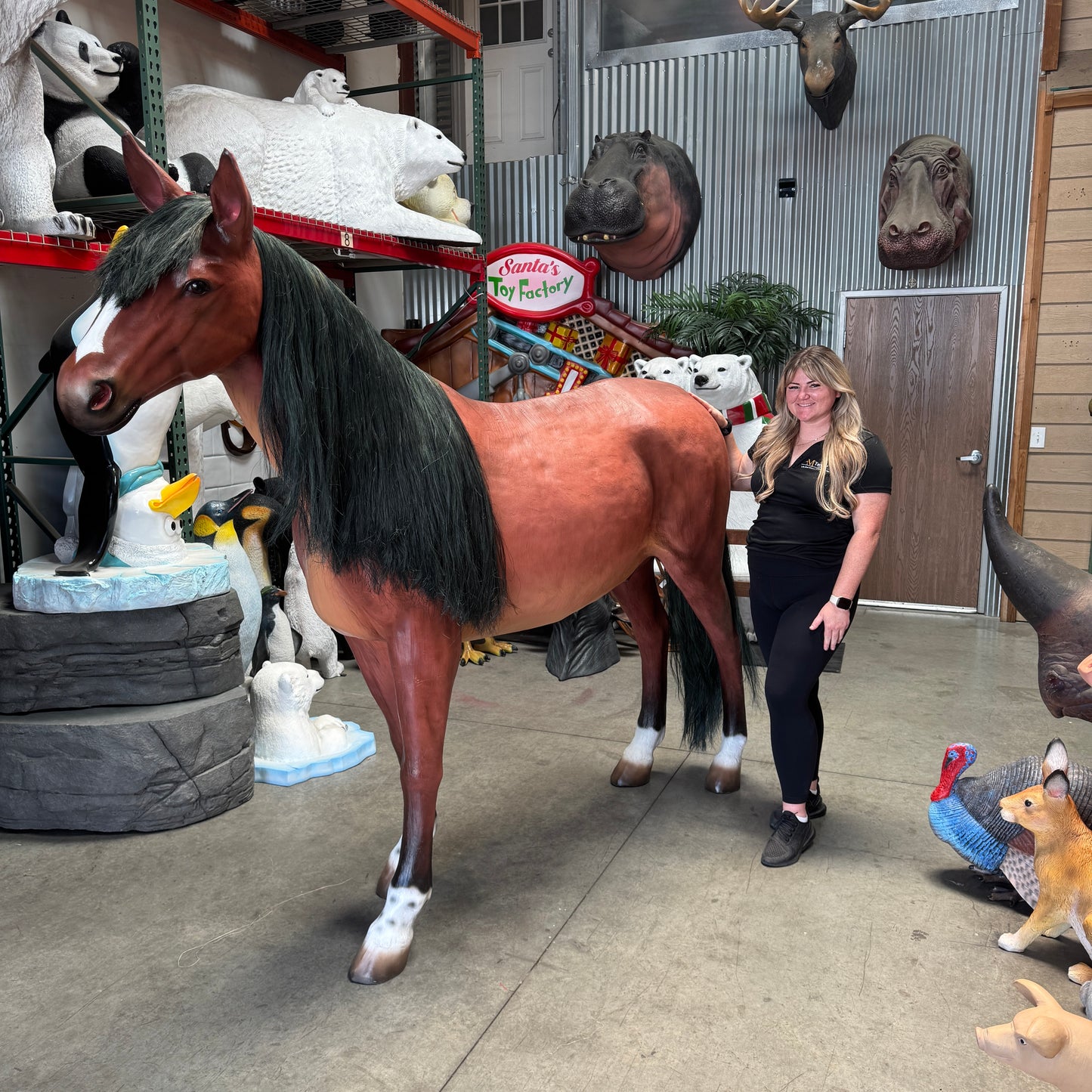 Brown Horse Statue