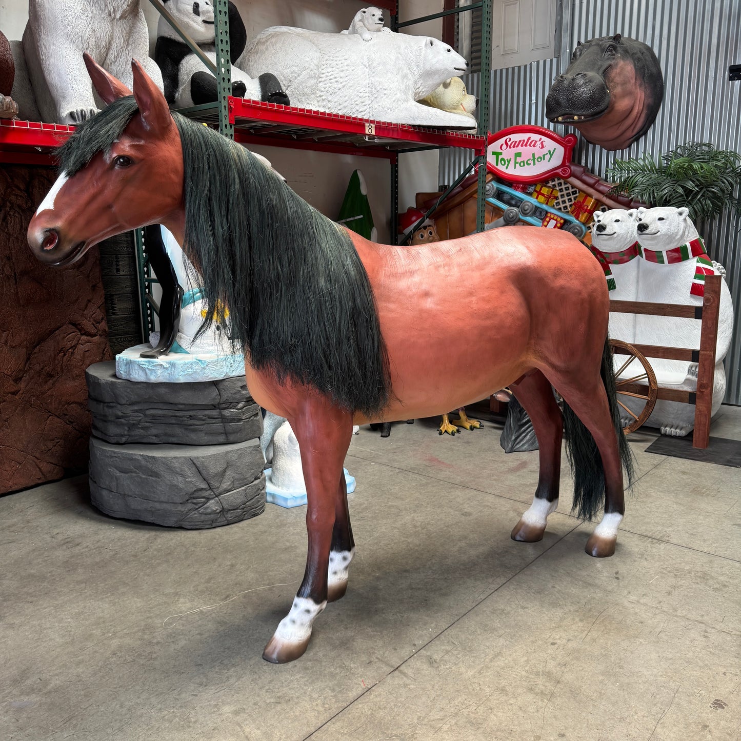 Brown Horse Statue