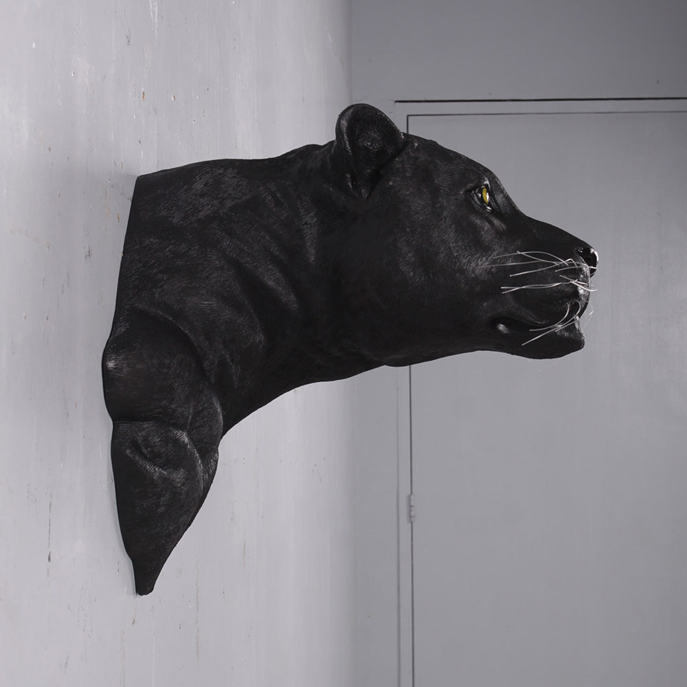 Black Panther Head Wall Decor Statue